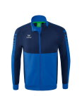 Erima Training Jacket Six Wings Worker (100% Polyester, Stand-up collar, durable) royal blue/navy blue Boys